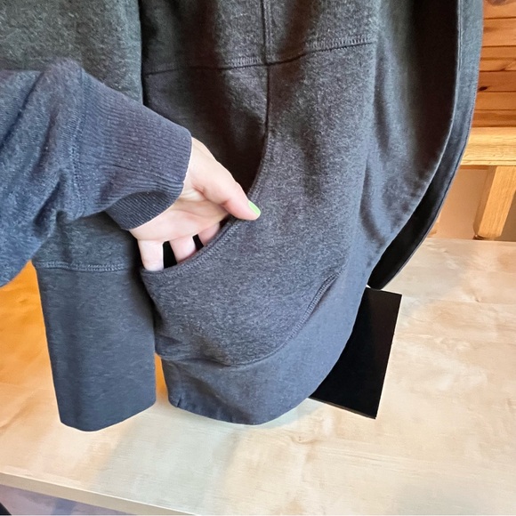 Eddie Bauer Women's Camp Fleece Wrap Open Front Cardigan Dark Gray Size XL - Picture 3 of 8